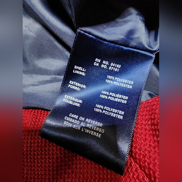 Tommy Hilfiger Coat Size XS Xsmall Red Jacket Cover-Up Blazer Suit TH Wear - Picture 4 of 6